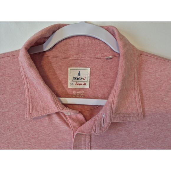Johnnie-O Mens Pomegranate Heathered Original 2.0 Polo Shirt XXL - Picture 6 of 9